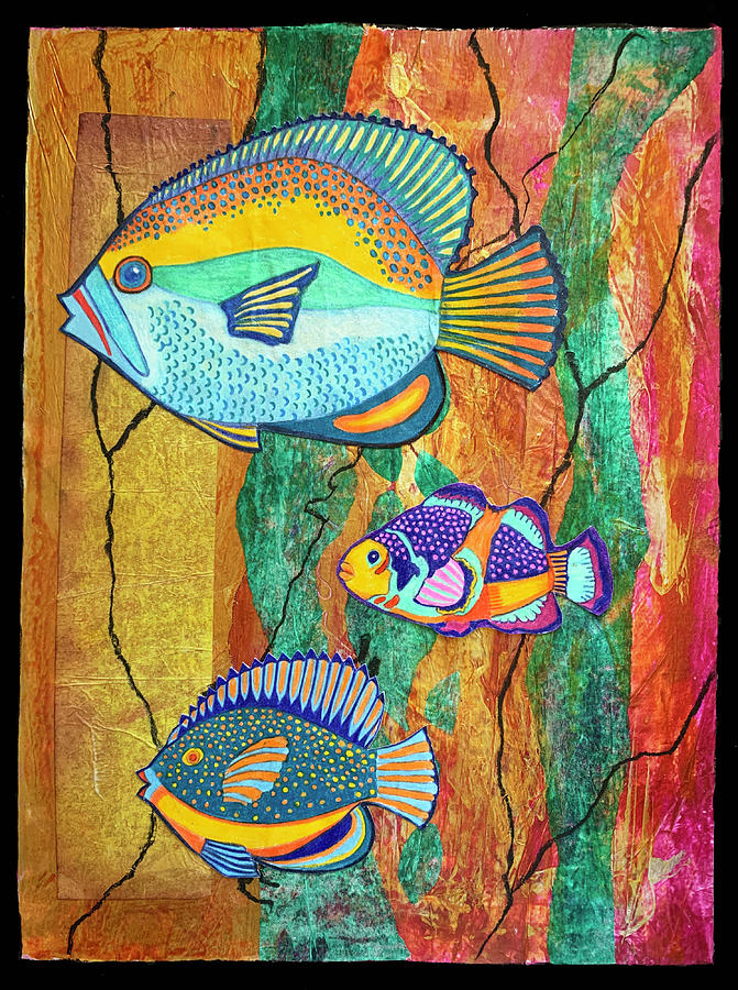 Brilliant Fish Mixed Media by Lorena Cassady