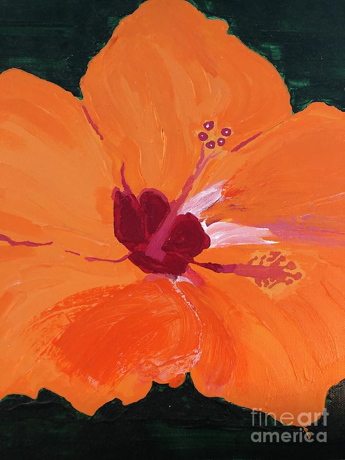 Brilliant Hibiscus Painting by Karen Nicholson
