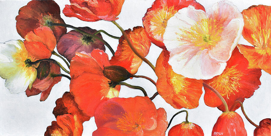 Brilliant Poppies - flower painting Painting by Jan Matson Brilliant Poppies - flower painting Painting by Jan Matson