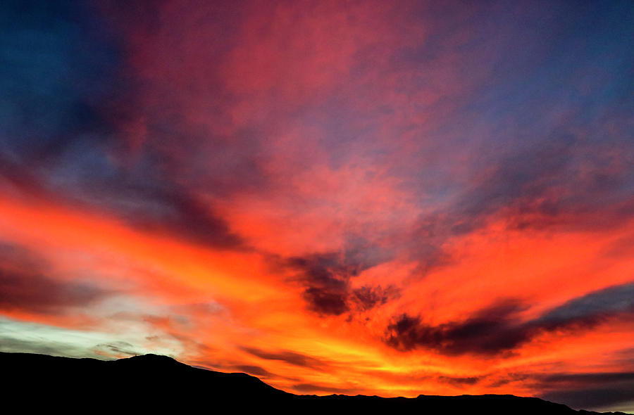 Brilliant Sunset above Mingus Mountain, Cottonwood Photograph by Dawn Richards