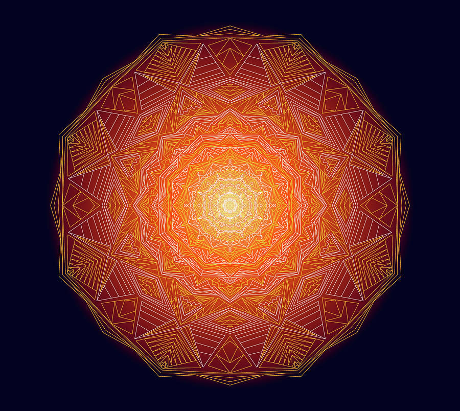 Bringing Light Toward the Darkness Mandala Digital Art by Angie Tirado