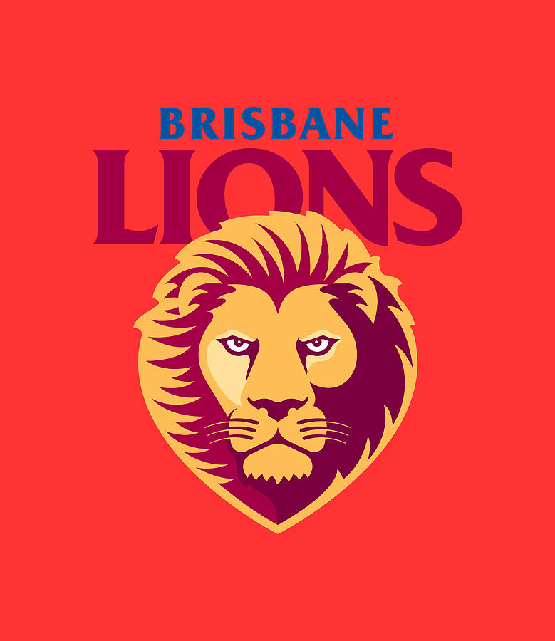 Brisbane Lions Logo Digital Art By Red Veles