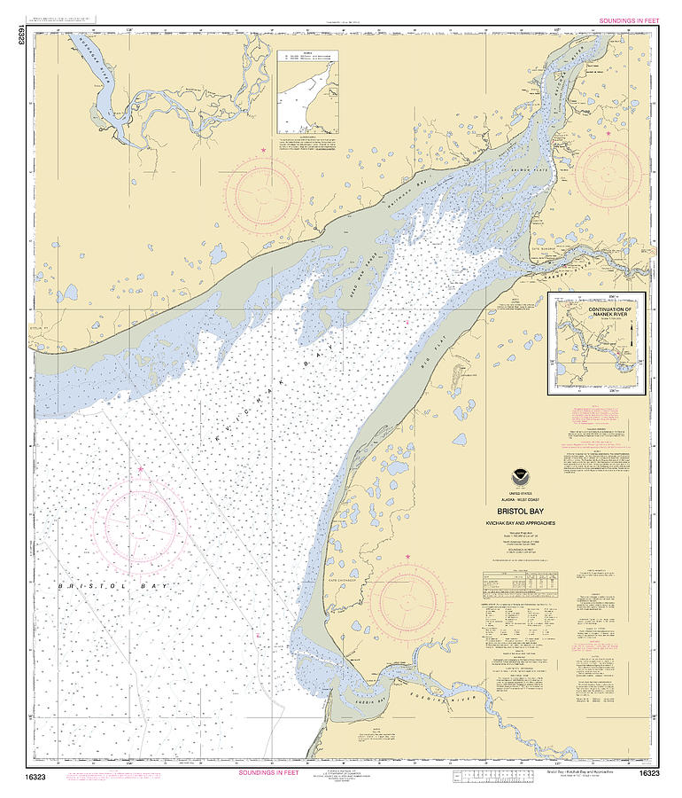 Bristol Bay Kvichak Bay And Approaches Alaska, Noaa Chart 16323 Digital ...