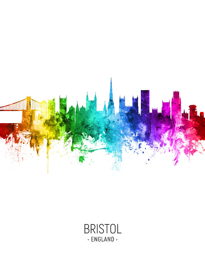 Bristol England Skyline #55b Digital Art by Michael Tompsett