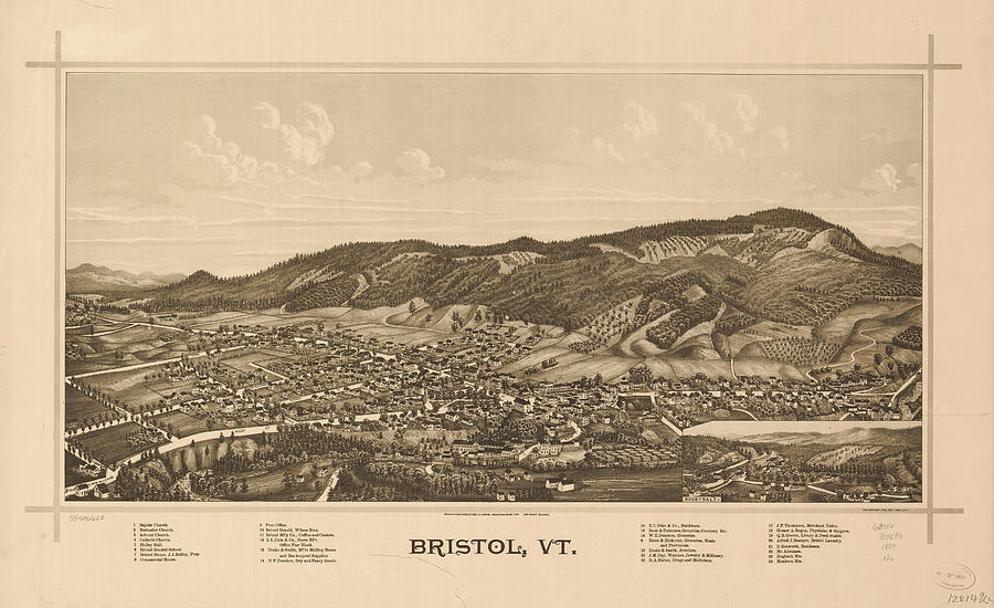 Bristol Vt Drawing By Norris George E Burleigh Lith Pixels   Bristol Vt Norris George E Burleigh Lith 