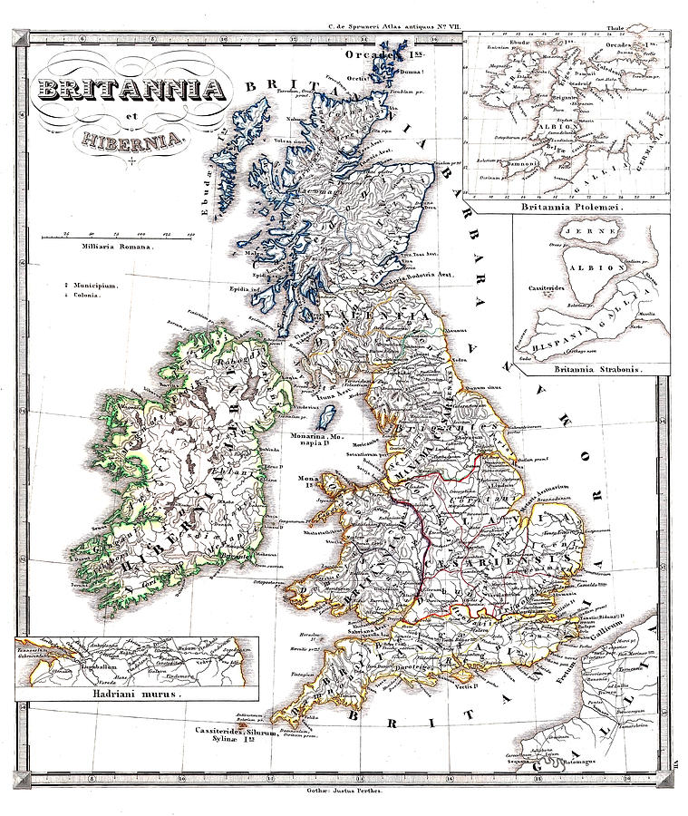 Britannia And Hibernia Drawing