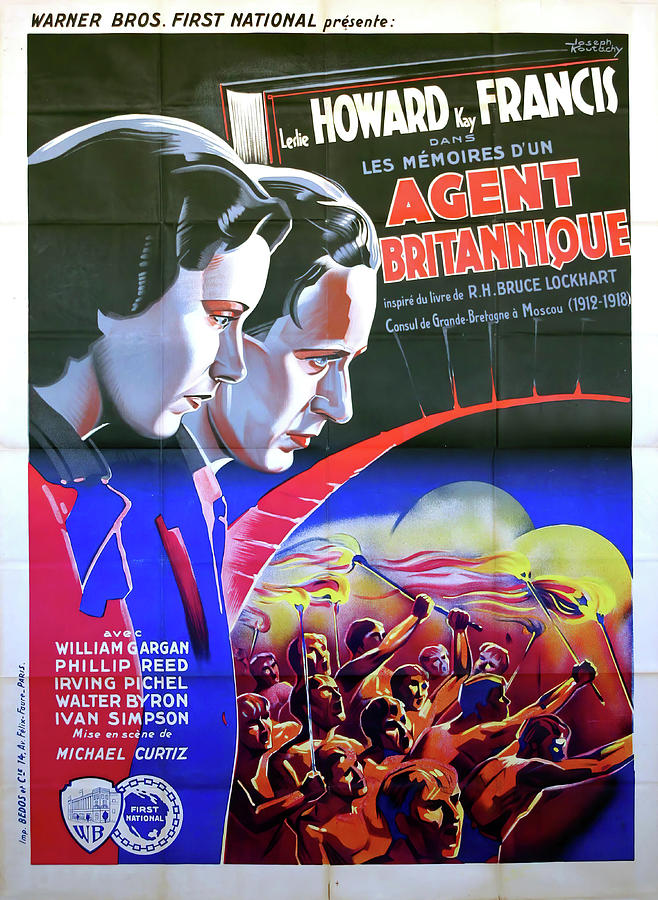 British Agent, 1934 - art by Joseph Koutachy Mixed Media by Movie World Posters