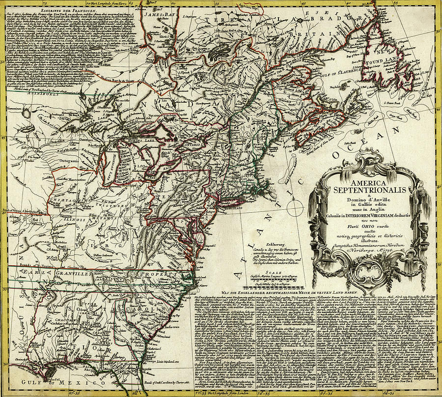 British Colonies in North America Drawing by Vintage Maps - Pixels