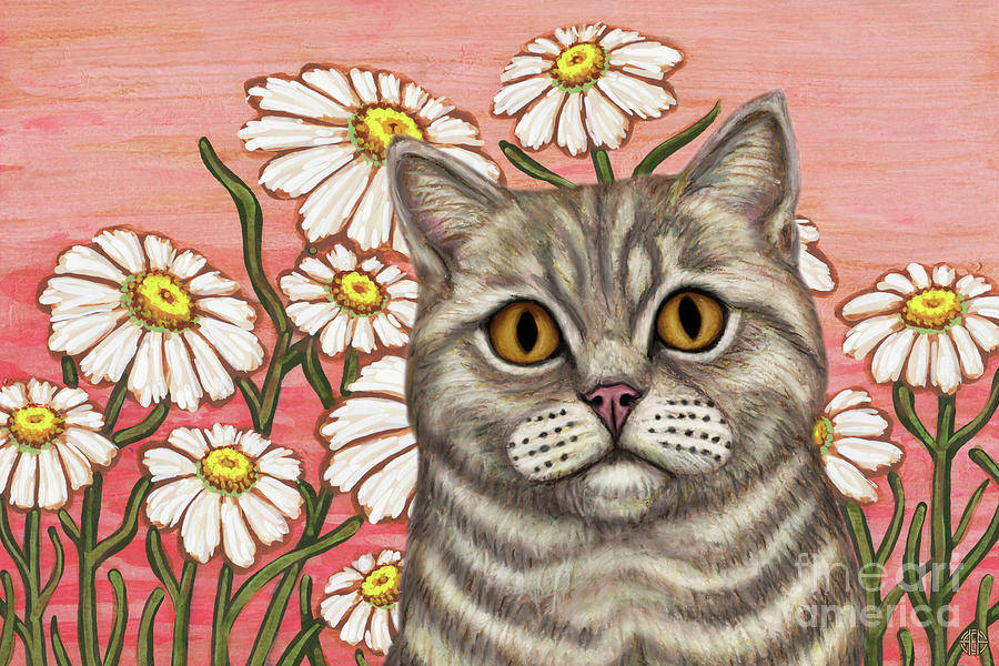 British Daisy Dweller Painting by Amy E Fraser