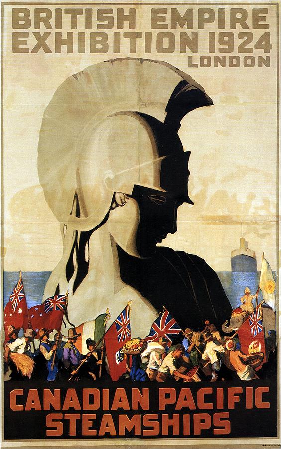 British Empire Exhibition 1924 London - Canadian Pacific - Retro travel Poster - Vintage Poster Mixed Media by Studio Grafiikka
