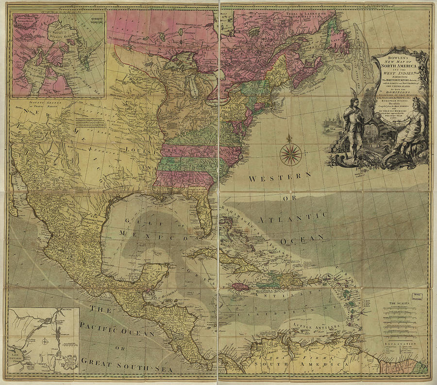 British Empire in North America 1783 Drawing by Vintage Maps - Pixels