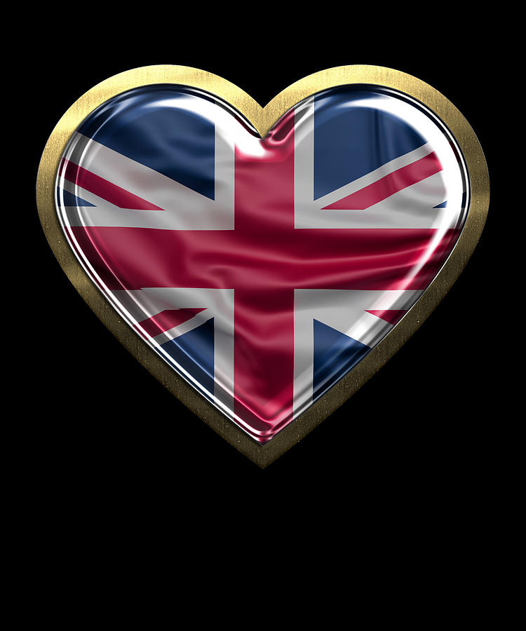 British Heart Flag product UK United Kingdom Gift Digital Art by Art ...