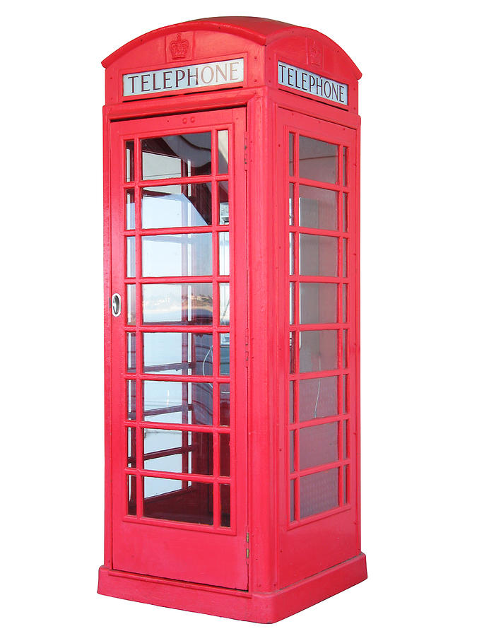 British red phone booth - isolated Photograph by Tru