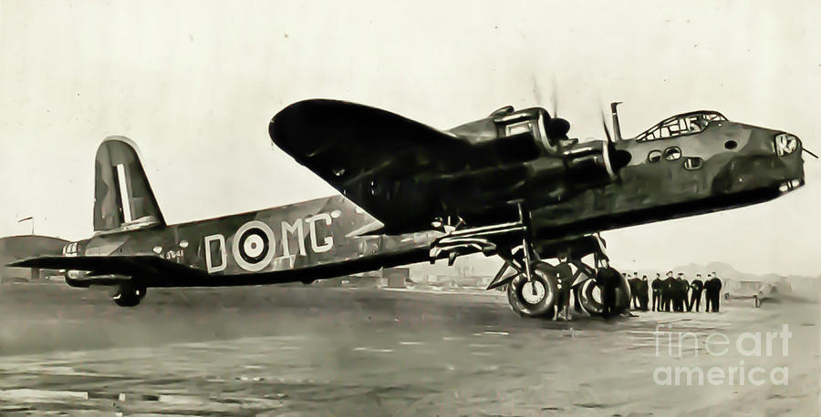 British Short Stirling Raf Heavy Bomber Photograph