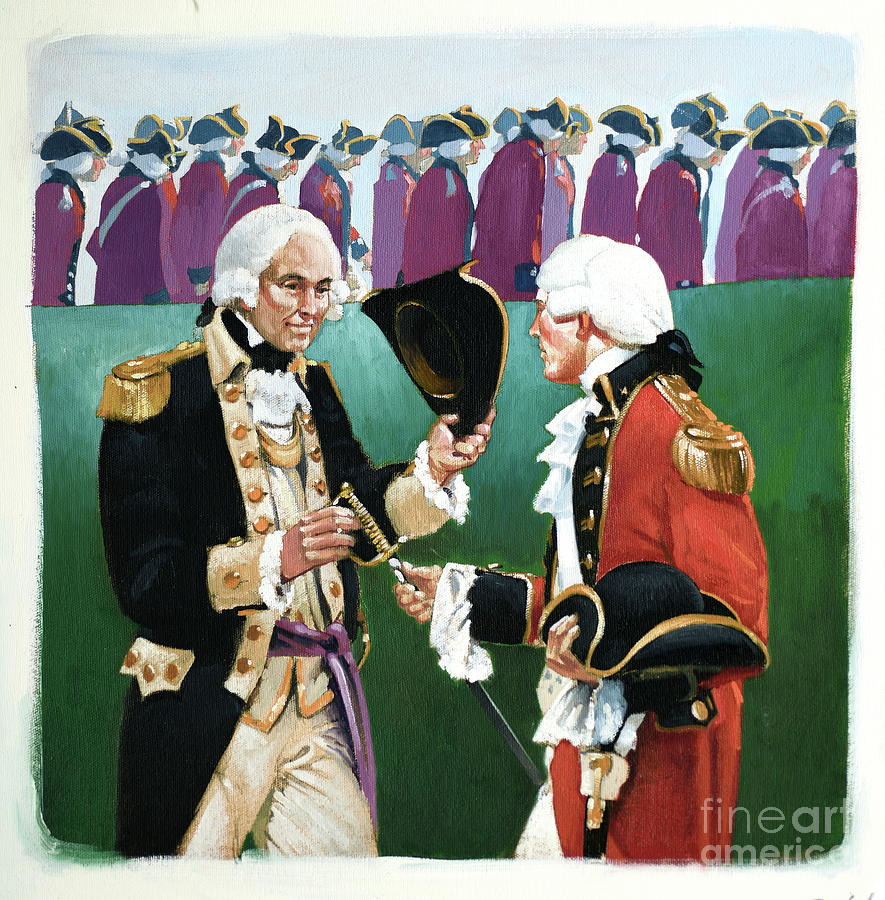 The American Revolution - British Surrender At Saratoga Painting by Jim Butcher
