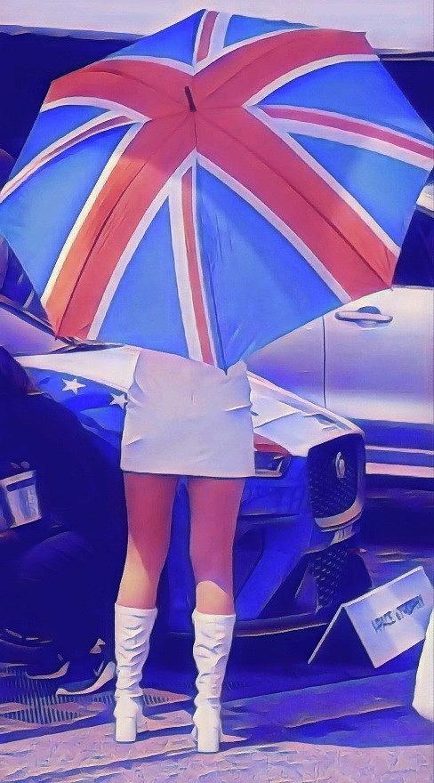 British Umbrella  Painting by Kurt Hausmann