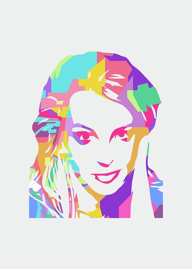 Britney Spears Digital Art - Britney Spears 1 POP ART by Ahmad Nusyirwan