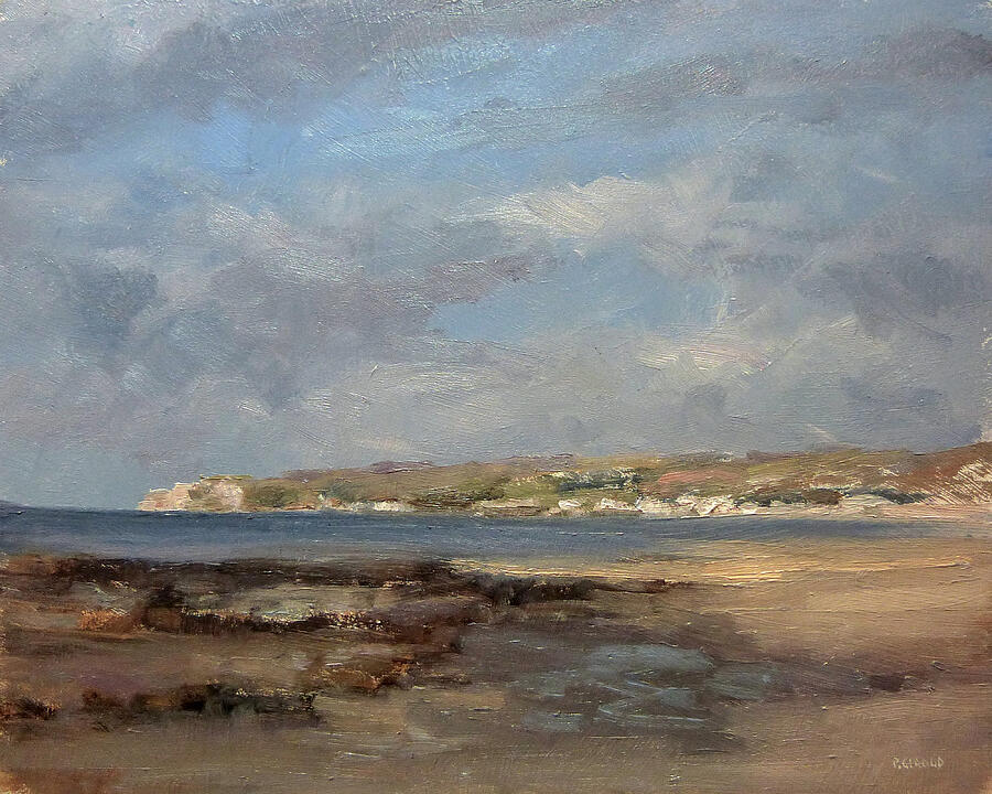Beach Painting - Brittany coast by Pascal Giroud