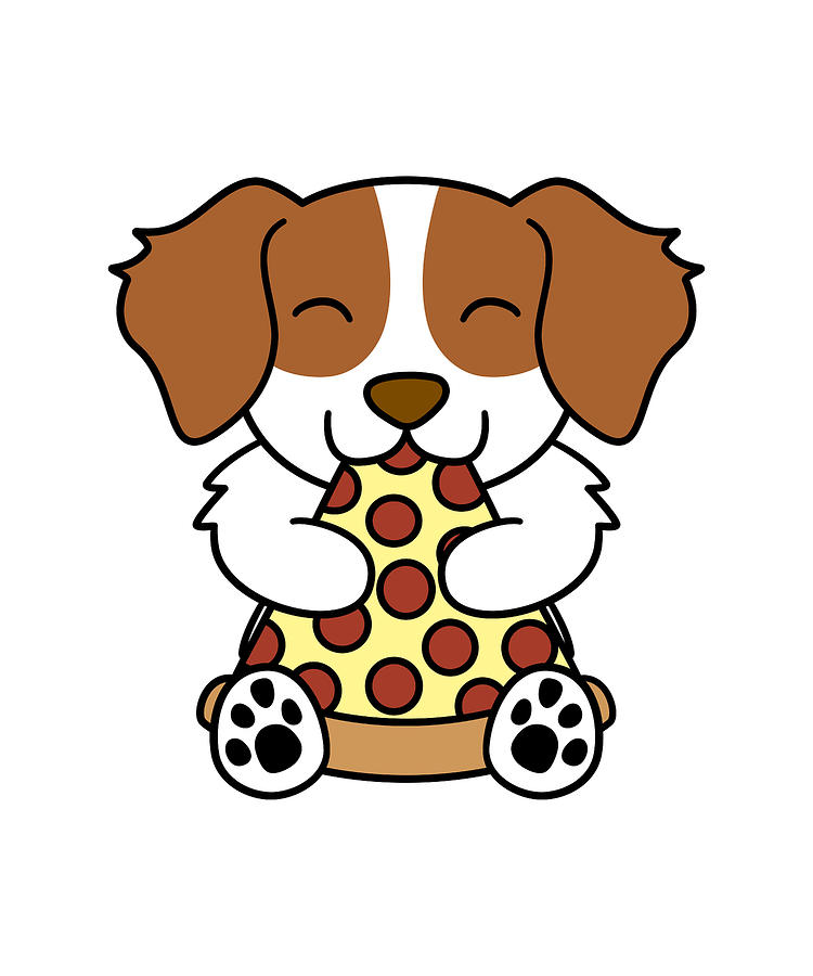 Brittany Spaniel Pizza Enthusiast Digital Art by Jeff Chen - Fine Art ...