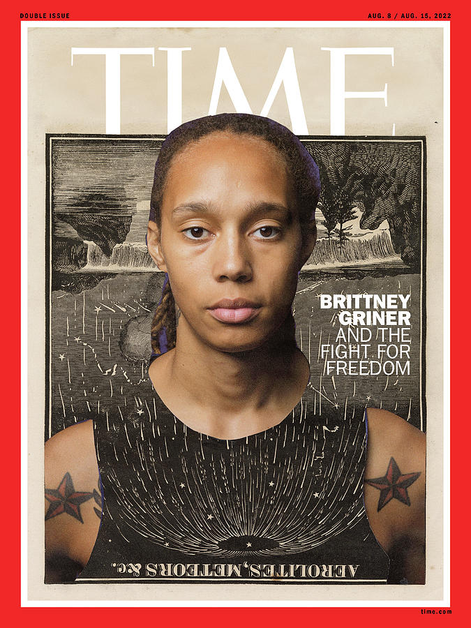 Brittney Griner Photograph by Artwork by Lorna Simpson for TIME - Source photograph by Stephen Gosling NBAE-Getty Images