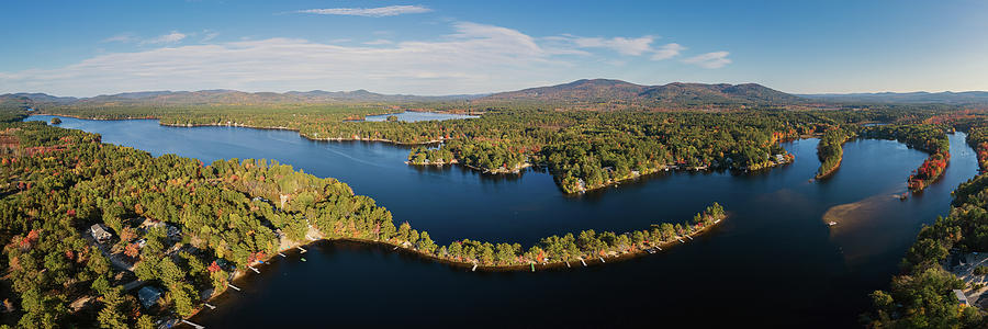 Broad Bay and the Coves - Ossipee Lake, NH Photograph by John Rowe