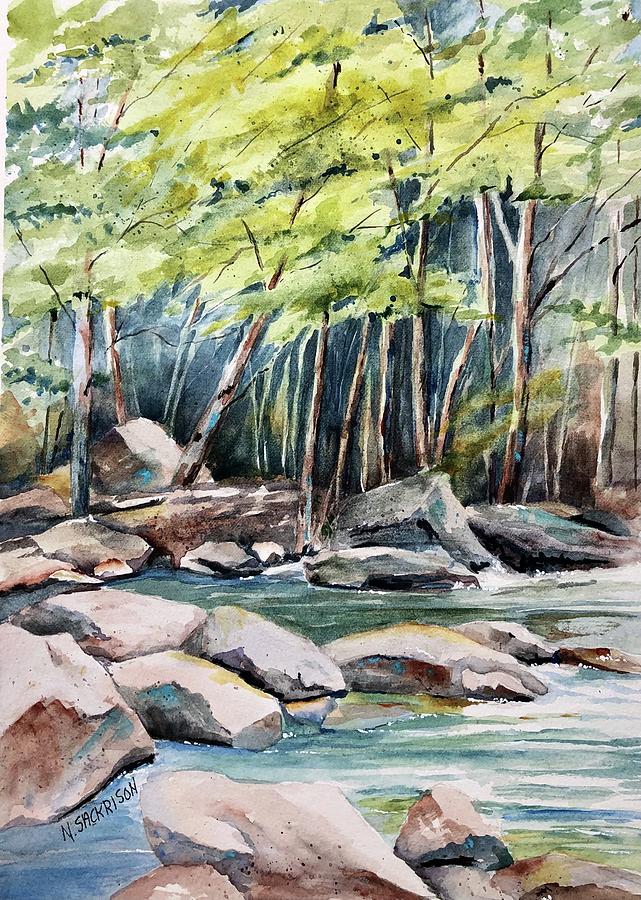 Broad River, North Carolina Painting by Nancy Sackrison - Fine Art America