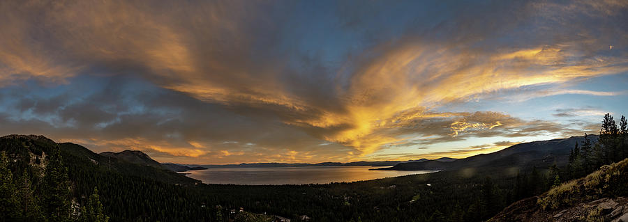 Broad Tahoe Sunset Photograph by Martin Gollery
