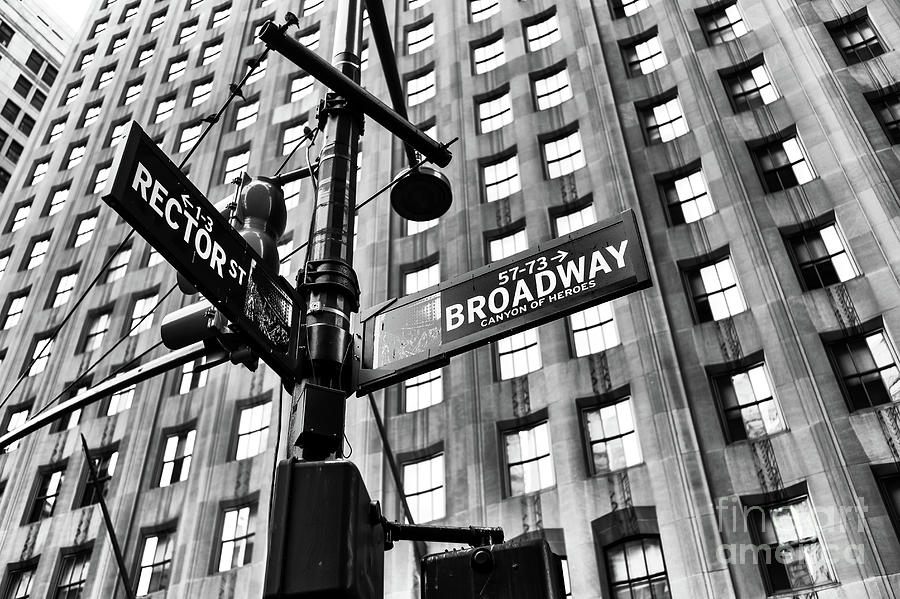 Broadway and Rector Street in New York City Photograph by John Rizzuto