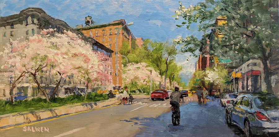 Broadway Magnolias Painting by Peter Salwen