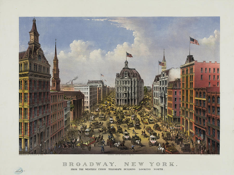 Broadway New York- From the western union telegraph building looking ...