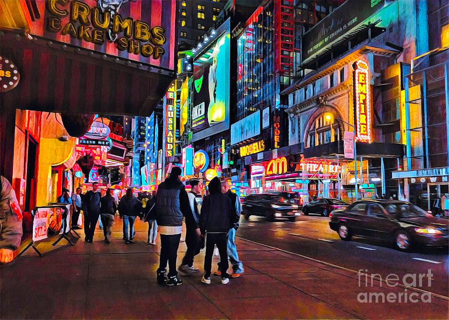 Times Square Photograph - Broadway Nights by Miriam Danar