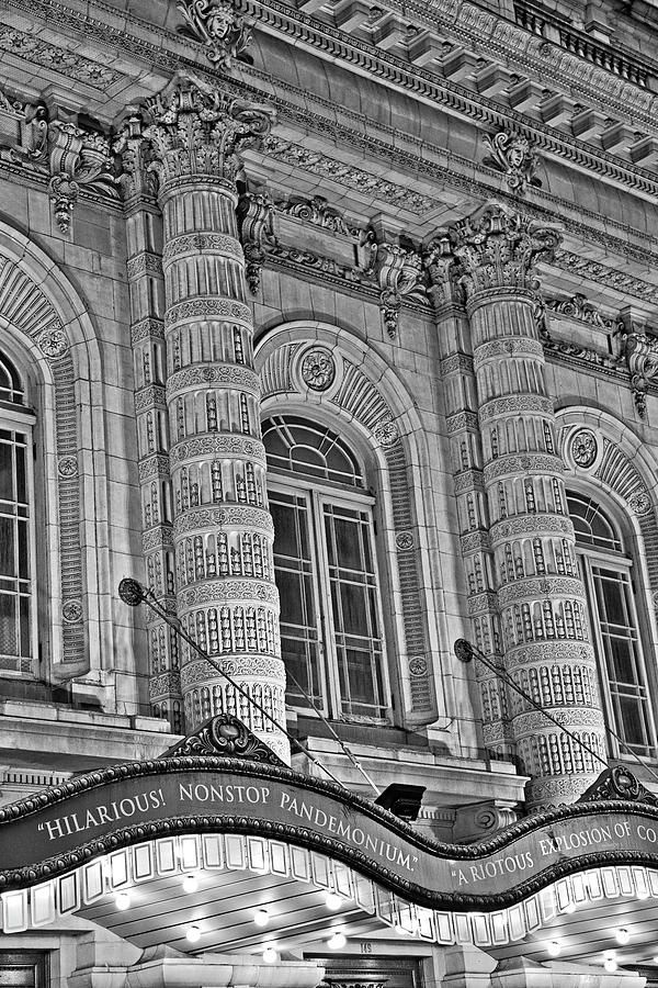 Broadway Theatre NYC  BW Photograph by Susan Candelario