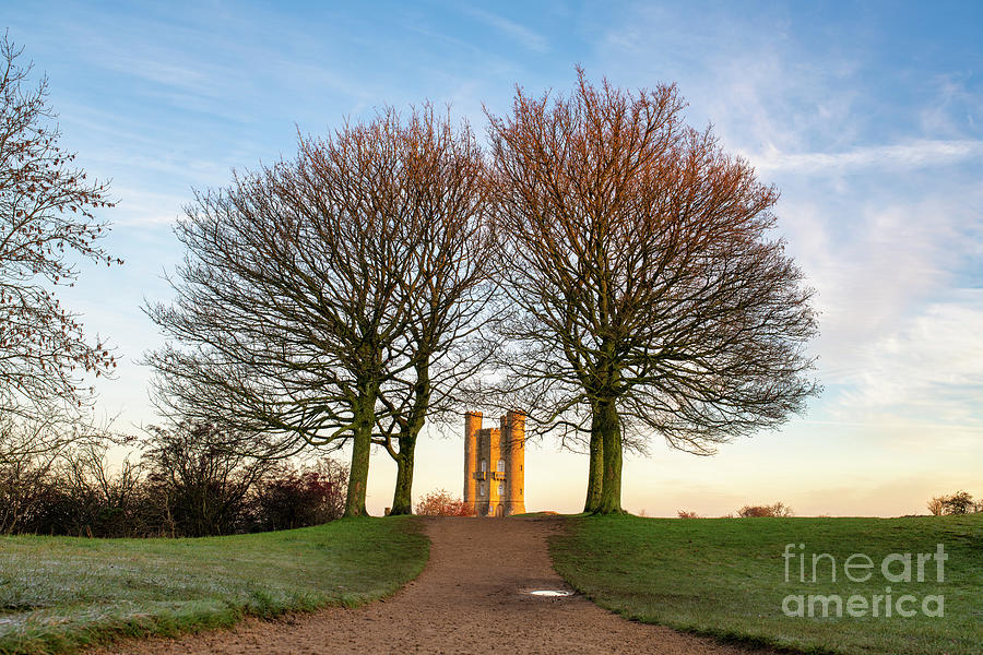 Broadway Tower Winter Sunrise Photograph by Tim Gainey