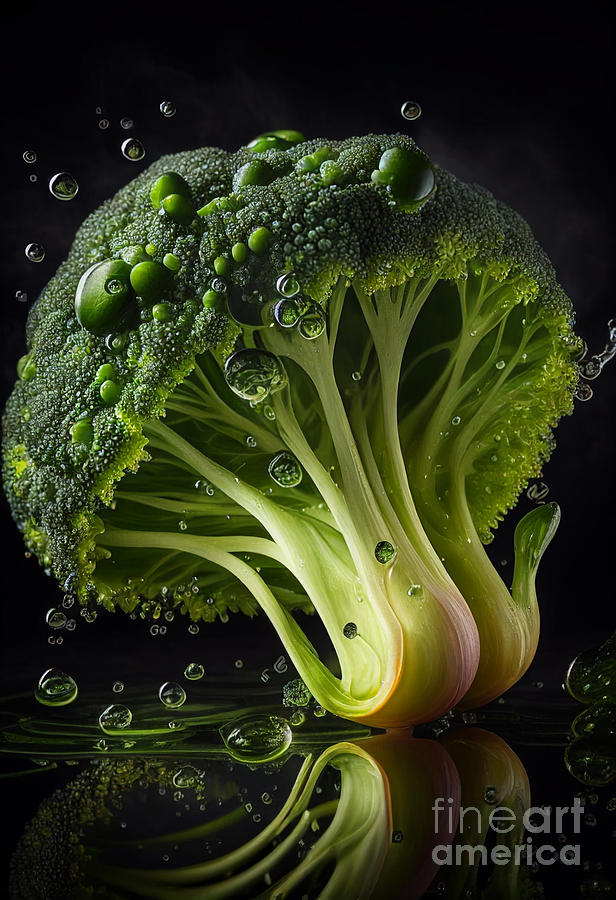 Broccoli Mixed Media by Binka Kirova
