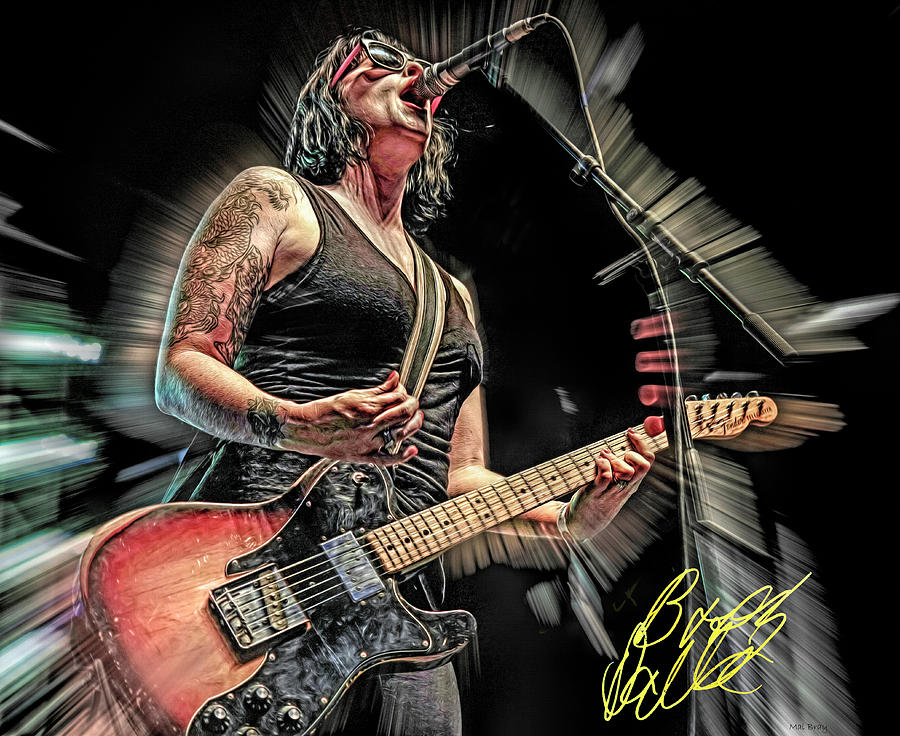 Brody Dalle Mixed Media by Mal Bray
