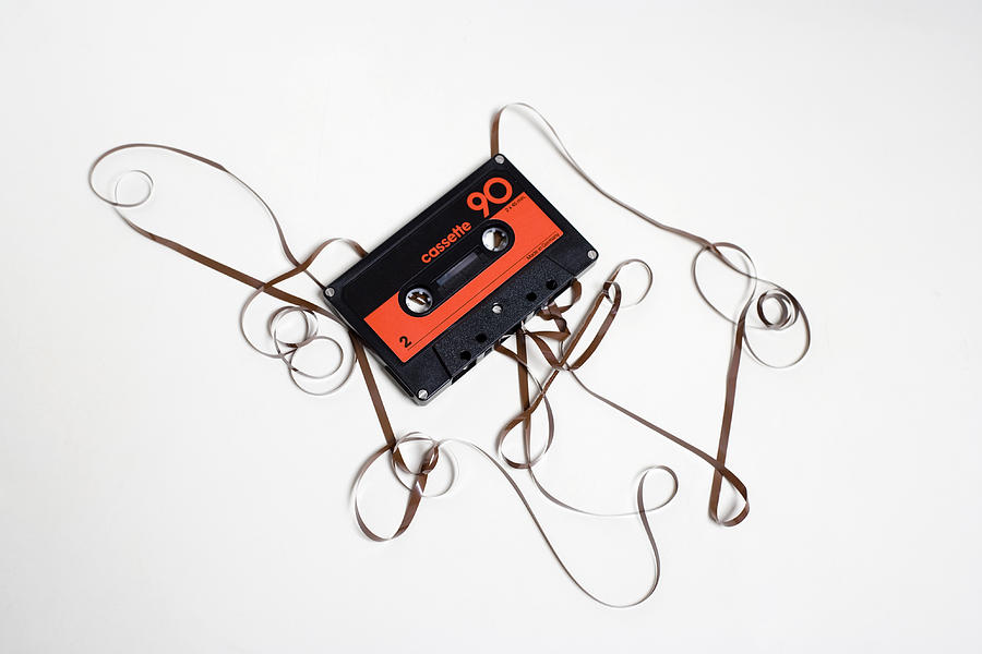 Broken audio cassette tape Photograph by PS Photography