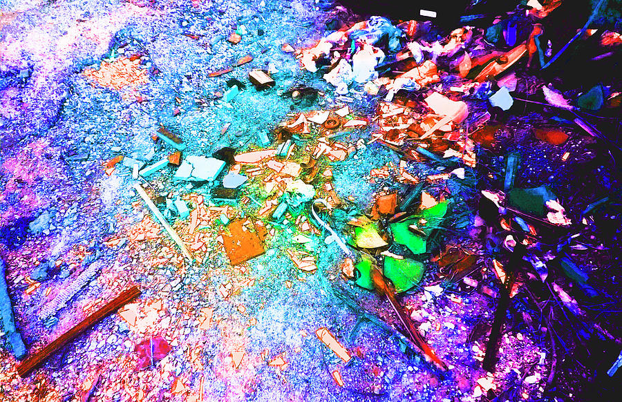 Pieces of a broken glass Digital Art by Acr Acr - Fine Art America