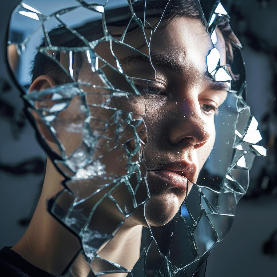 Broken Mirror 01 Digital Art by Matthias Hauser