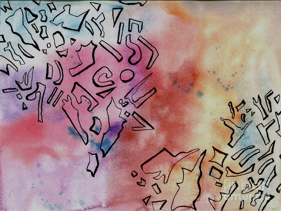 Abstract Painting - Broken Pieces by L A Feldstein