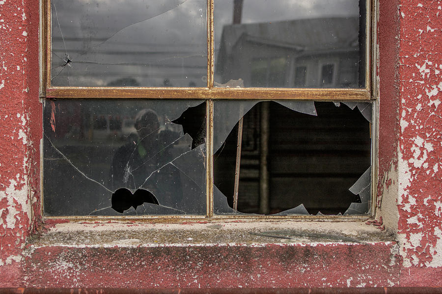 Broken Window Photograph by Carolyn Hutchins