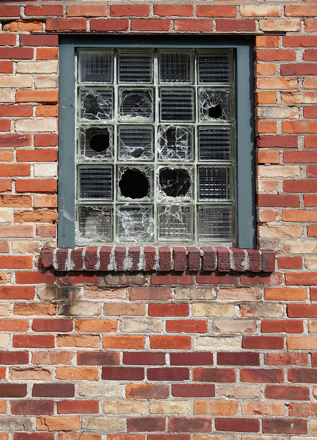 Brick Photograph - Broken Window by Fran Riley