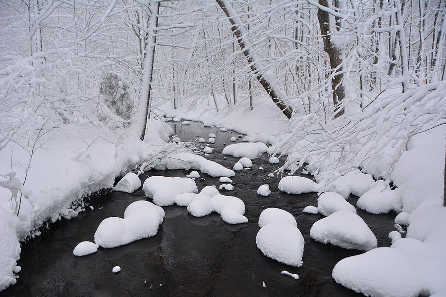 Bromley Brook with Snow 2 Photograph by Raymond Salani III