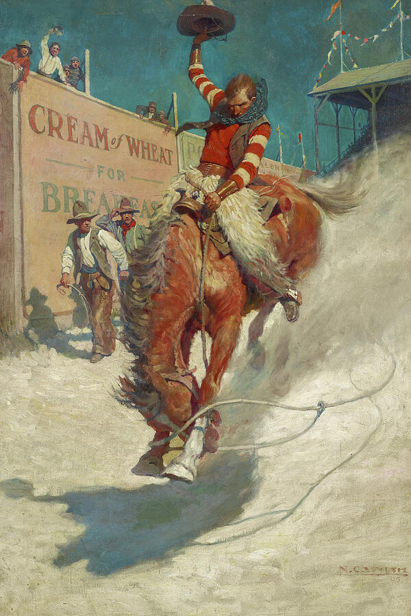Bronco Buster Painting by Newell Wyeth Bronco Buster Painting by Newell Wyeth