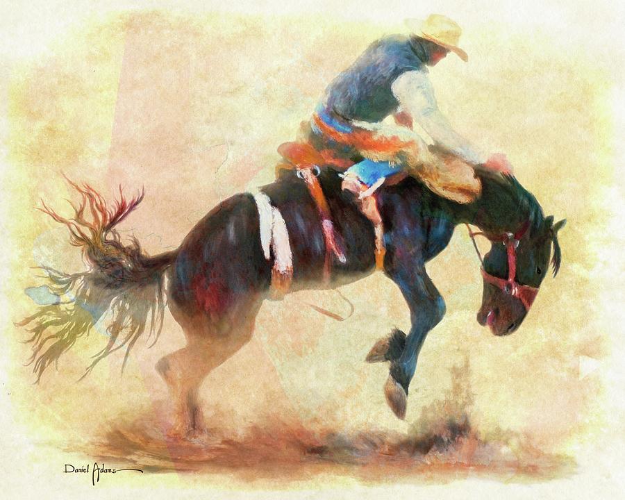 Horse Painting - Bronco by Daniel Adams