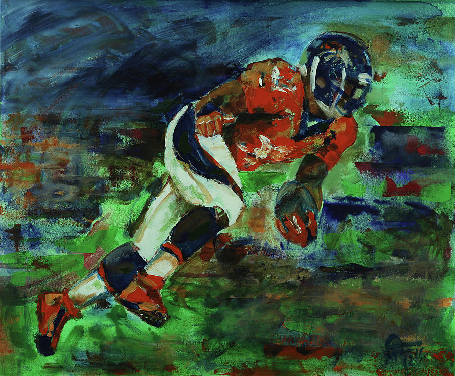Denver Broncos Painting by Walter Fahmy