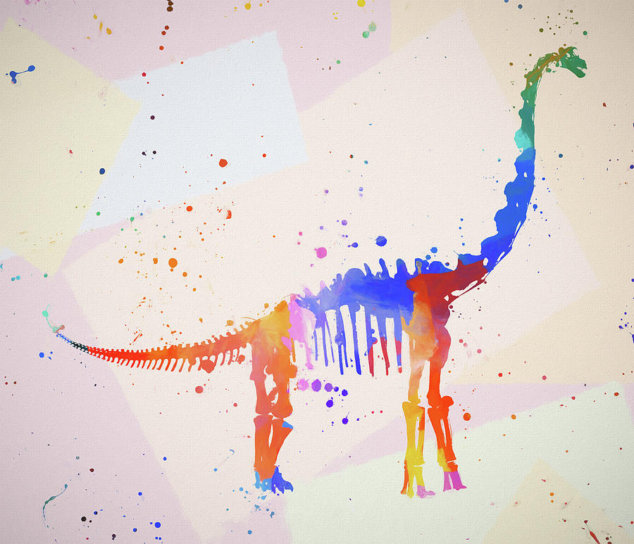 Brontosaurus Color Splash Painting by Dan Sproul