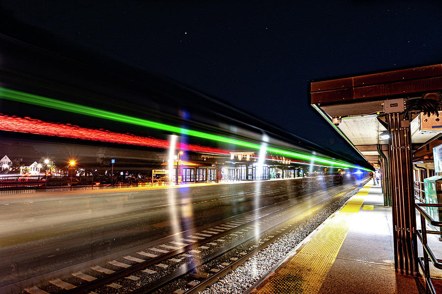 Bronxville Train Station at Night-2 Photograph by Kevin Suttlehan