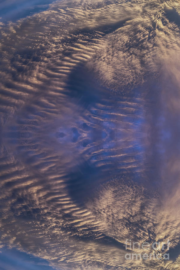 Bronze colored clouds in the dark blue sky Digital Art by Adriana Mueller Bronze colored clouds in the dark blue sky Digital Art by Adriana Mueller
