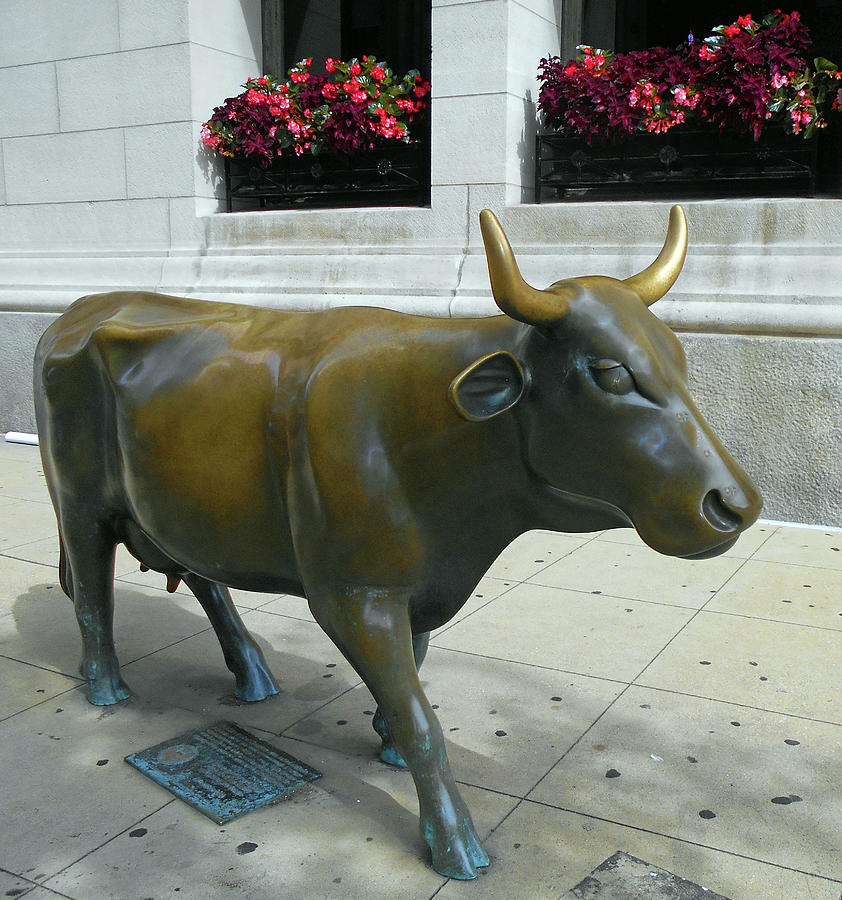 Bronze Cow 1 Photograph by Ron Kandt
