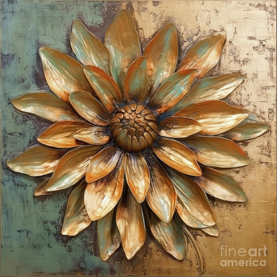 Flower Painting - Bronze Dahlia by Tina LeCour